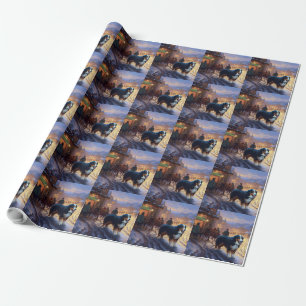Bernese Mountain Christmas Festive Season Wrapping Paper