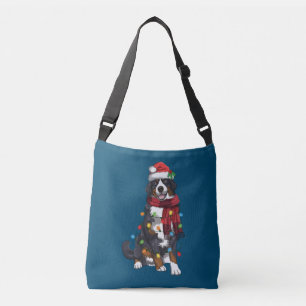 Bernese Mountain Christmas Light Funny Dog Lover Crossbody Bag