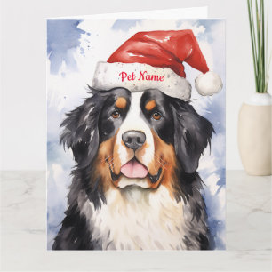 Bernese Mountain Christmas Personalised  Card