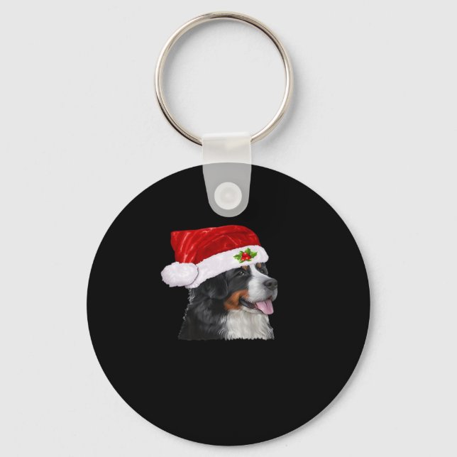 Bernese Mountain Christmas Shirt Dog Christmas Cos Key Ring (Front)