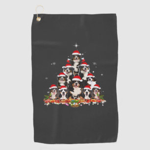 Bernese Mountain Christmas Tree Dog Santa Xmas Fun Golf Towel