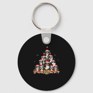 Bernese Mountain Christmas Tree Dog Santa Xmas Fun Key Ring