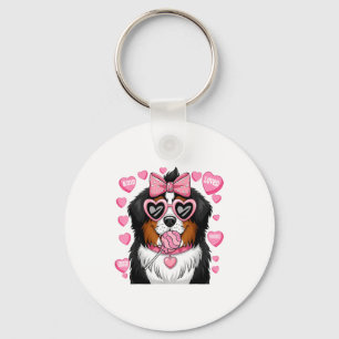 Bernese Mountain Coquette Dog Pet Lover Owner  Key Ring