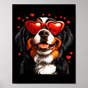 Bernese Mountain Cute Berner Dog Lover Valentines Poster