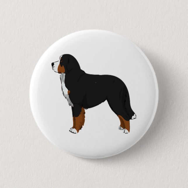Bernese Mountain Dog 2 6 Cm Round Badge (Front)