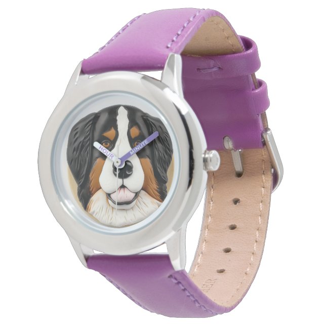 Bernese Mountain Dog 3D Inspired Watch (Angled)