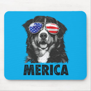 Bernese Mountain Dog 4th Of July America Men Mouse Pad
