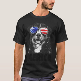 Bernese Mountain Dog 4th Of July America Men T-Shirt