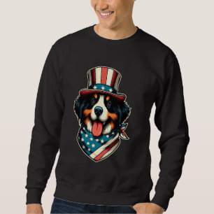 Bernese Mountain Dog 4th of July Patriotic USA Fla Sweatshirt