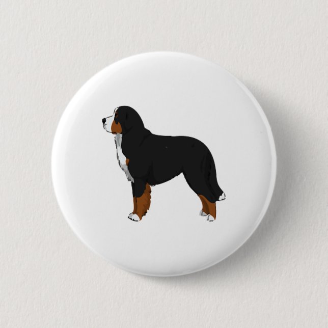 Bernese Mountain Dog  6 Cm Round Badge (Front)