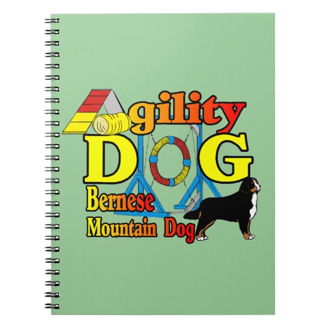 Bernese Mountain Dog Agility Notebook (Front)