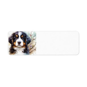 Bernese Mountain Dog AI Puppy Return Address Label