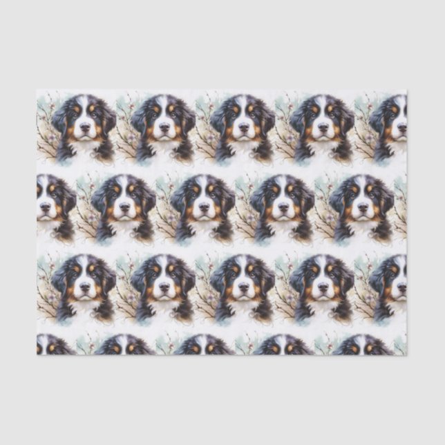 Bernese Mountain Dog AI Puppy  Tissue Paper (Front)