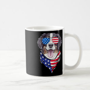 Bernese Mountain Dog American Flag Gles 4th Of Jul Coffee Mug