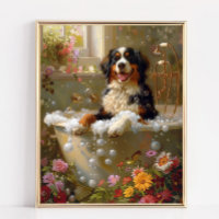 Bernese Mountain Dog Art, Bathroom Artwork