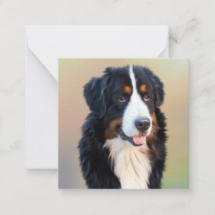bernese mountain dog art card