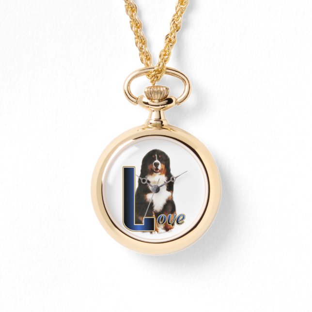 Bernese Mountain Dog Art Gifts Watch (Front)