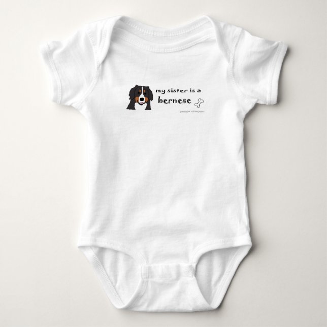 bernese mountain dog baby bodysuit (Front)