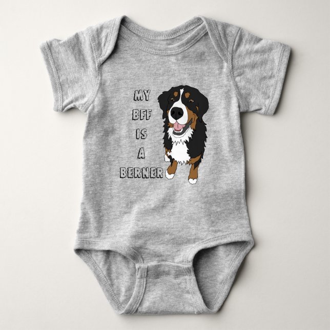 Bernese Mountain Dog  Baby Bodysuit (Front)
