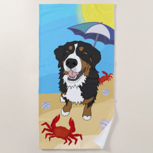 Bernese Mountain Dog Beach Towel