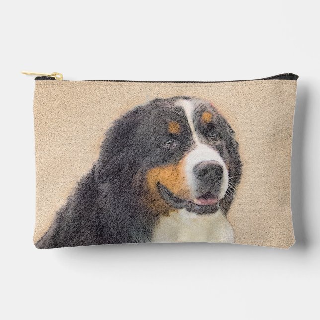 Bernese Mountain Dog Berner Painting Cute Pet Art Accessory Pouch (Front)