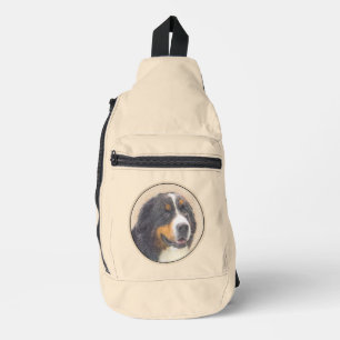 Bernese Mountain Dog Berner Painting Cute Pet Art Sling Bag