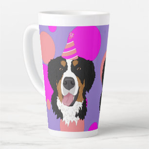Bernese Mountain Dog Birthday Latte Mug