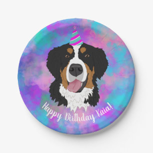 Bernese Mountain Dog Birthday  Paper Plate