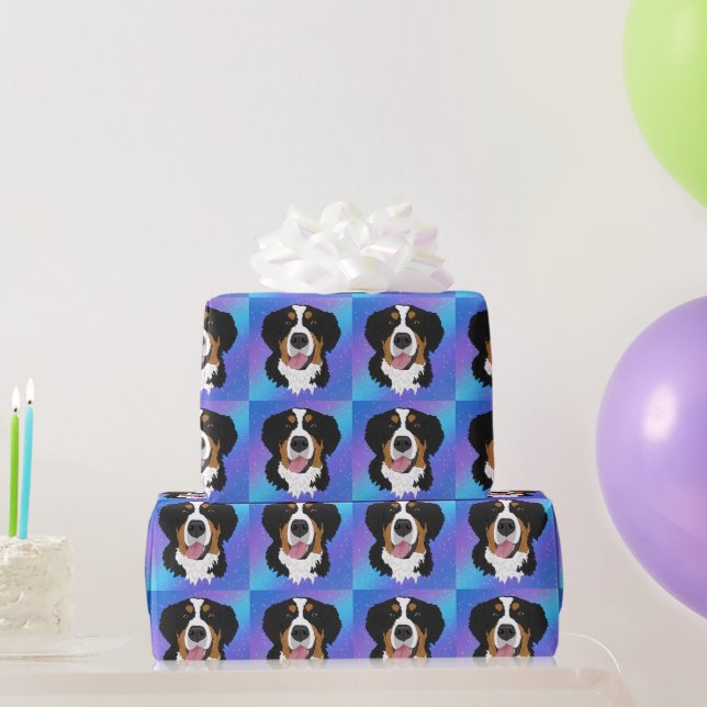 Bernese Mountain Dog Birthday Wrapping Paper (Party Gifts)