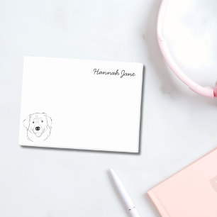 Bernese Mountain Dog Black & White Personalised Post-it Notes