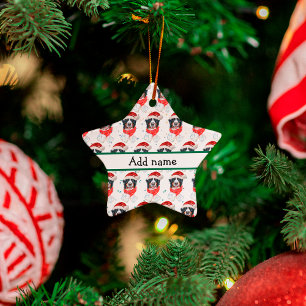 Bernese Mountain Dog Breed Christmas Ceramic Ornament