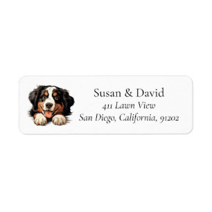 Bernese Mountain Dog Breed Pet Lovers Return Address Label
