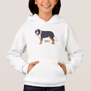 Bernese mountain dog cartoon illustration