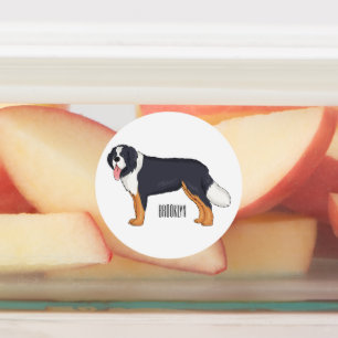 Bernese mountain dog cartoon illustration
