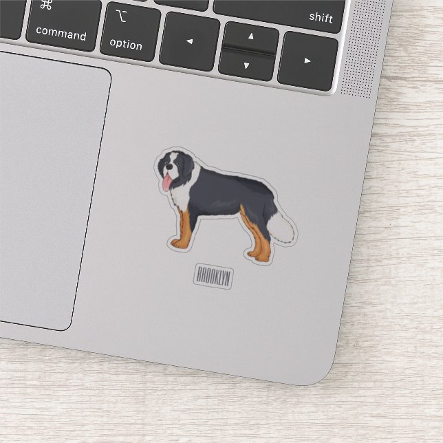 Bernese mountain dog cartoon illustration (Detail)