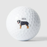 Bernese mountain dog cartoon illustration