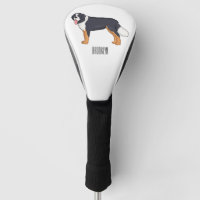 Bernese mountain dog cartoon illustration