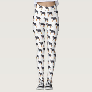 Bernese mountain dog cartoon illustration leggings