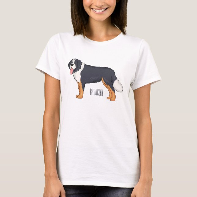 Bernese mountain dog cartoon illustration  T-Shirt (Front)