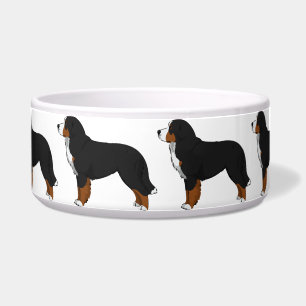 Bernese Mountain Dog Ceramic Dog Bowl
