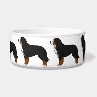 Bernese Mountain Dog Ceramic Dog Bowl