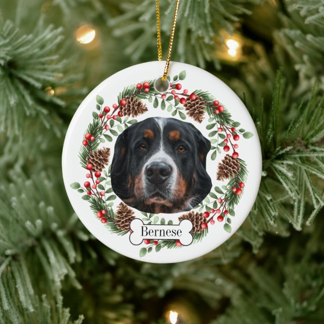 Bernese Mountain Dog Ceramic Ornament (Tree)