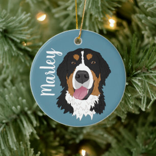 Bernese Mountain Dog Ceramic Ornament