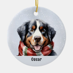 Bernese Mountain Dog Ceramic Ornament