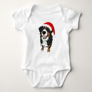 Bernese Mountain Dog Christmas  Baby Bodysuit