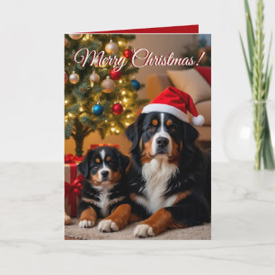 Bernese Mountain Dog Christmas Card