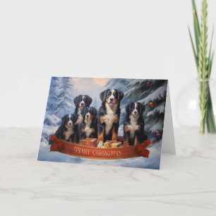 Bernese Mountain Dog Christmas card