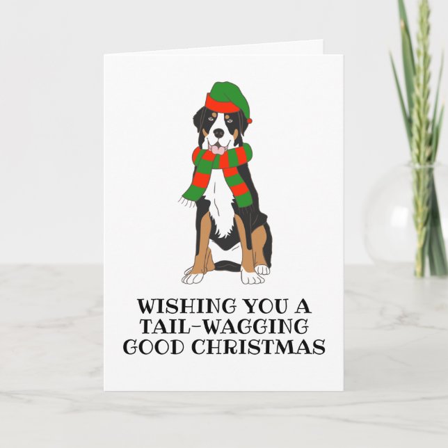 bernese mountain dog christmas cards (Front)