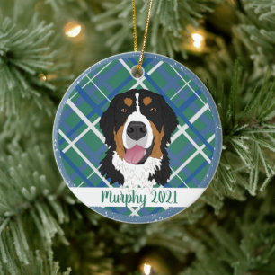 Bernese Mountain Dog Christmas Ceramic Ornament