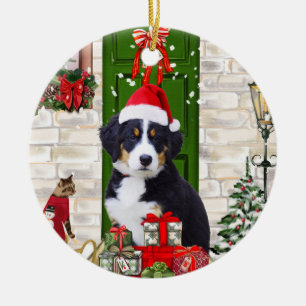 Bernese Mountain Dog Christmas   Ceramic Ornament
